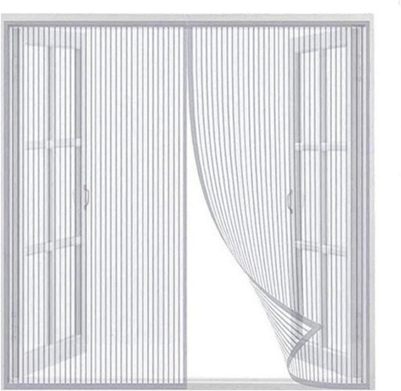 Zasłony, Samouszczelniające się magnetyczne zasłony, Drzwi ekranowe, Przyjazne dla zwierząt i dzieci, Rozmiar 80*100cm, Biały