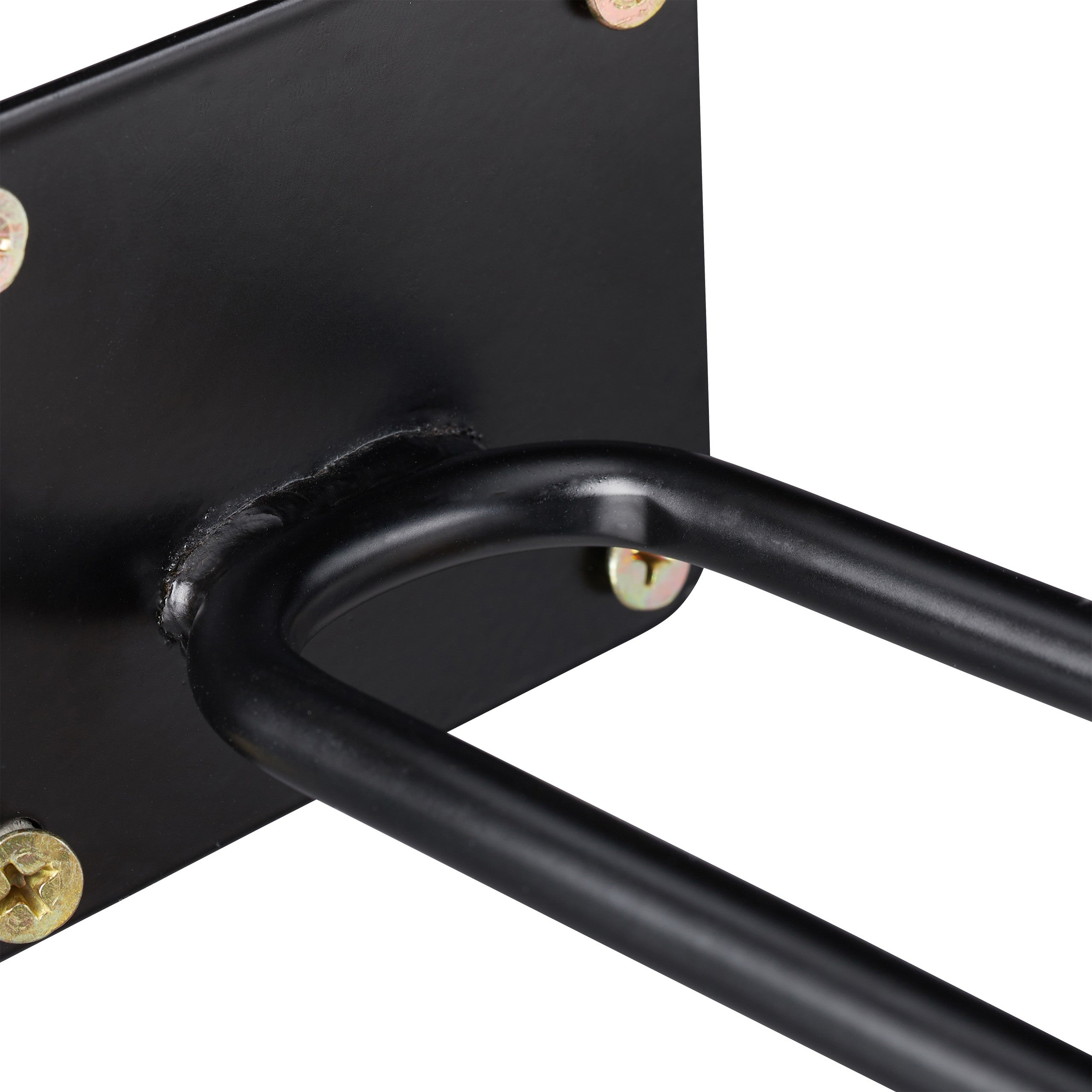 4x Portautensili a Parete, Doppio Gancio, Portascope, Appendini Esterno da Avvitare al Muro, acciaio, 24 cm, nero - 6