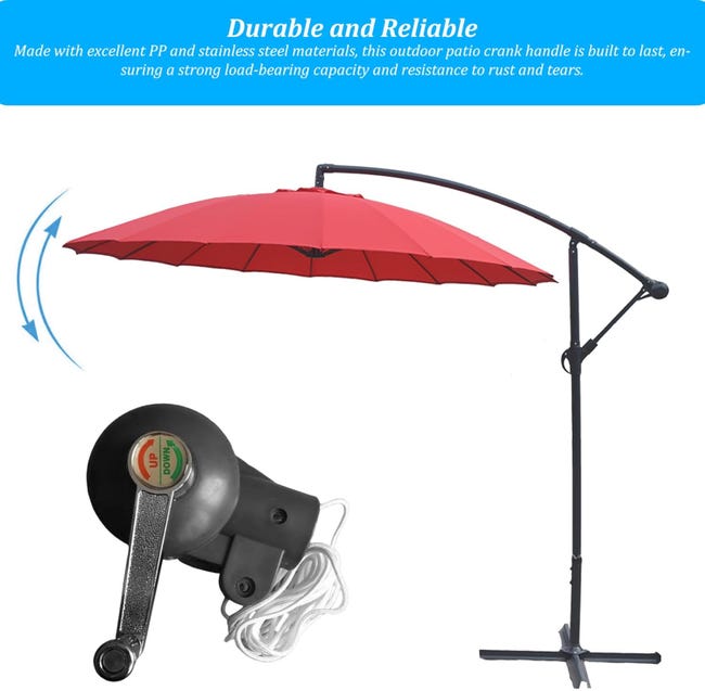 Maniglia a manovella per ombrellone da patio, ricambio per ombrellone da esterno, pezzi di ricambio per ombrelloni da giardino, parti di ricambio per ombrellone da spiaggia e cortile, Nero , Refer to Maniglia a manovella per ombrellone da patio, ricambio per ombrellone da esterno, pezzi di ricambio per ombrelloni da giardino, parti di ricambio per ombrellone da spiaggia e cortile, Nero , Refer to
