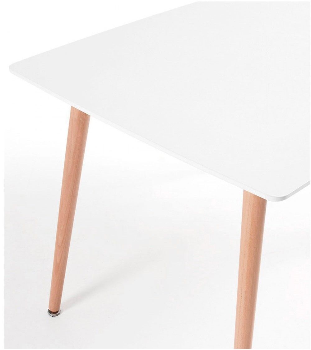 Mesa comedor Nórdica en color blanco rectangular multifunción 120X80 cm - 5