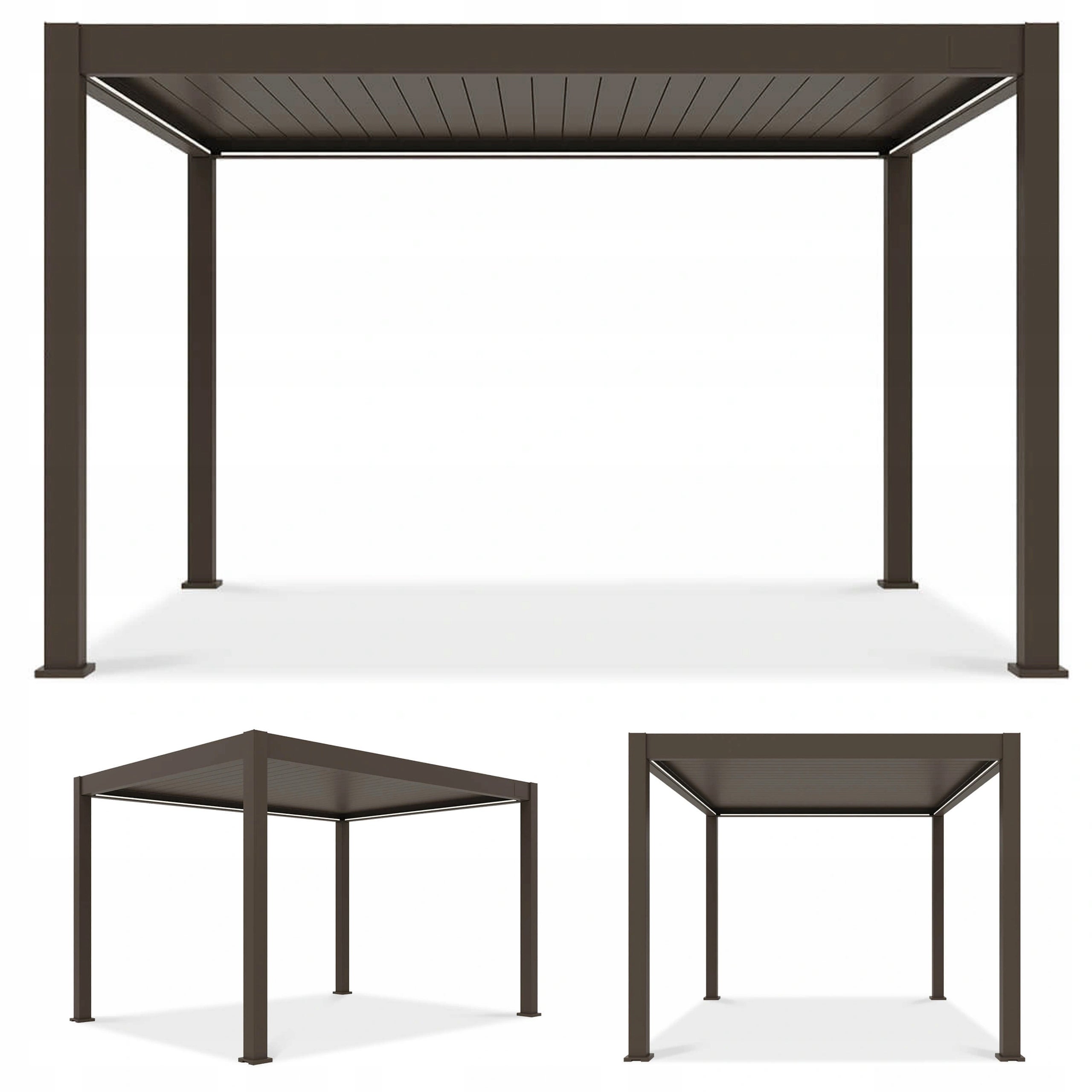 Pergola Aluminiowa Tarasowa DELUXE PRO AUTOMATIC 3x4 z oświetleniem LED 1 szt