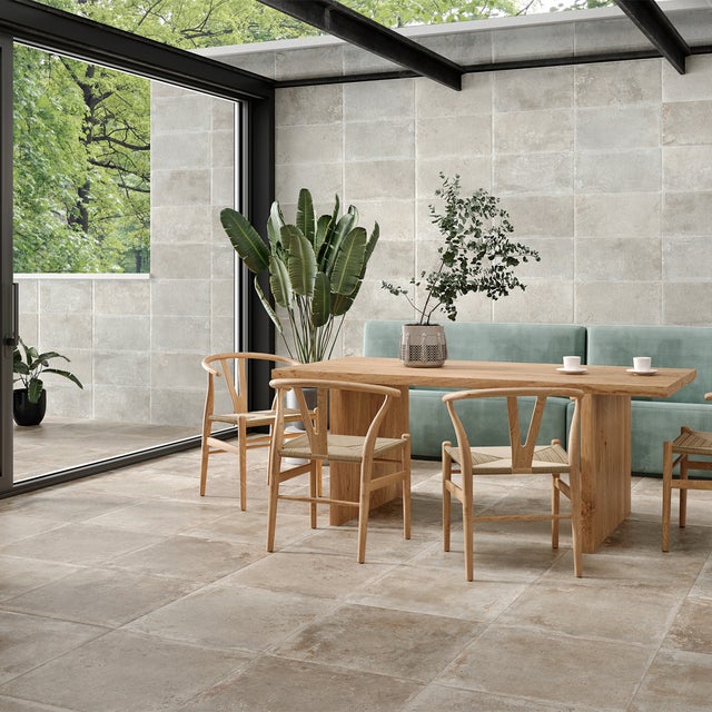 Carrelage sol extérieur effet pierre Opus natural R10 60x60 cm - Réflex Boutique