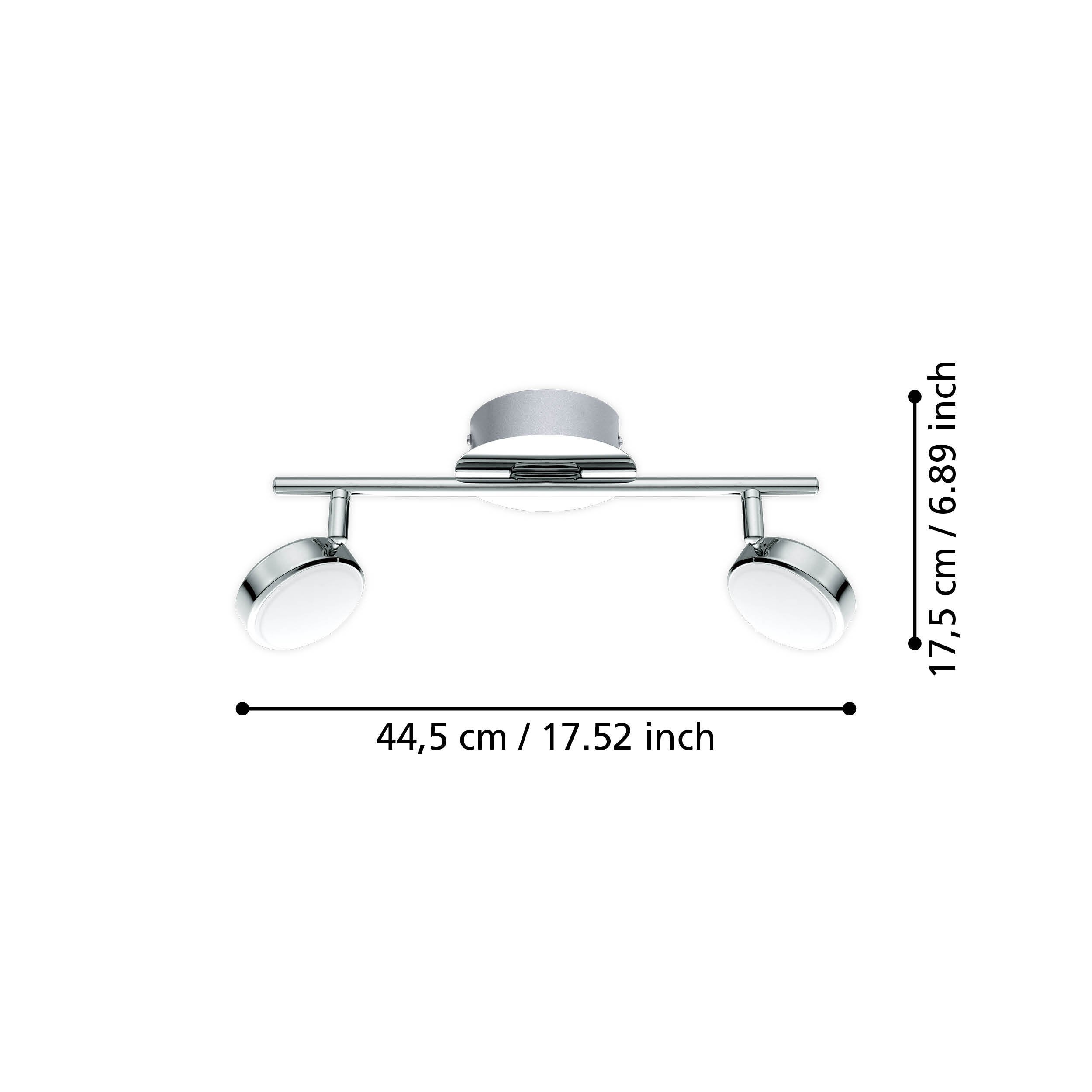 spot EGLO Spot SALTO LED 2X5,4W en acier chrome 360x120mm - 3