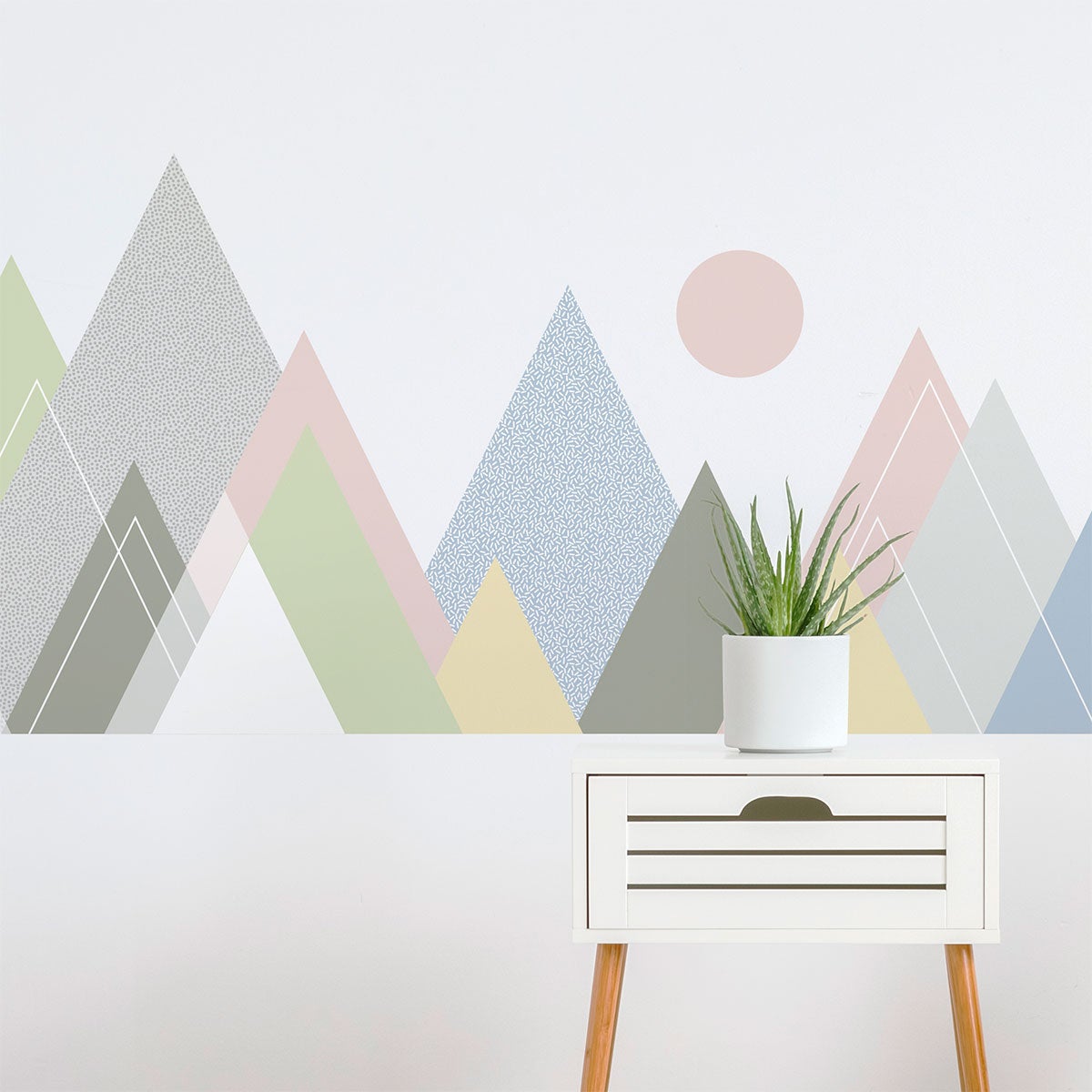 Adesivo montagna scandinavo jura - Sticker adesivo - adesivi murali - 40x60cm - 4