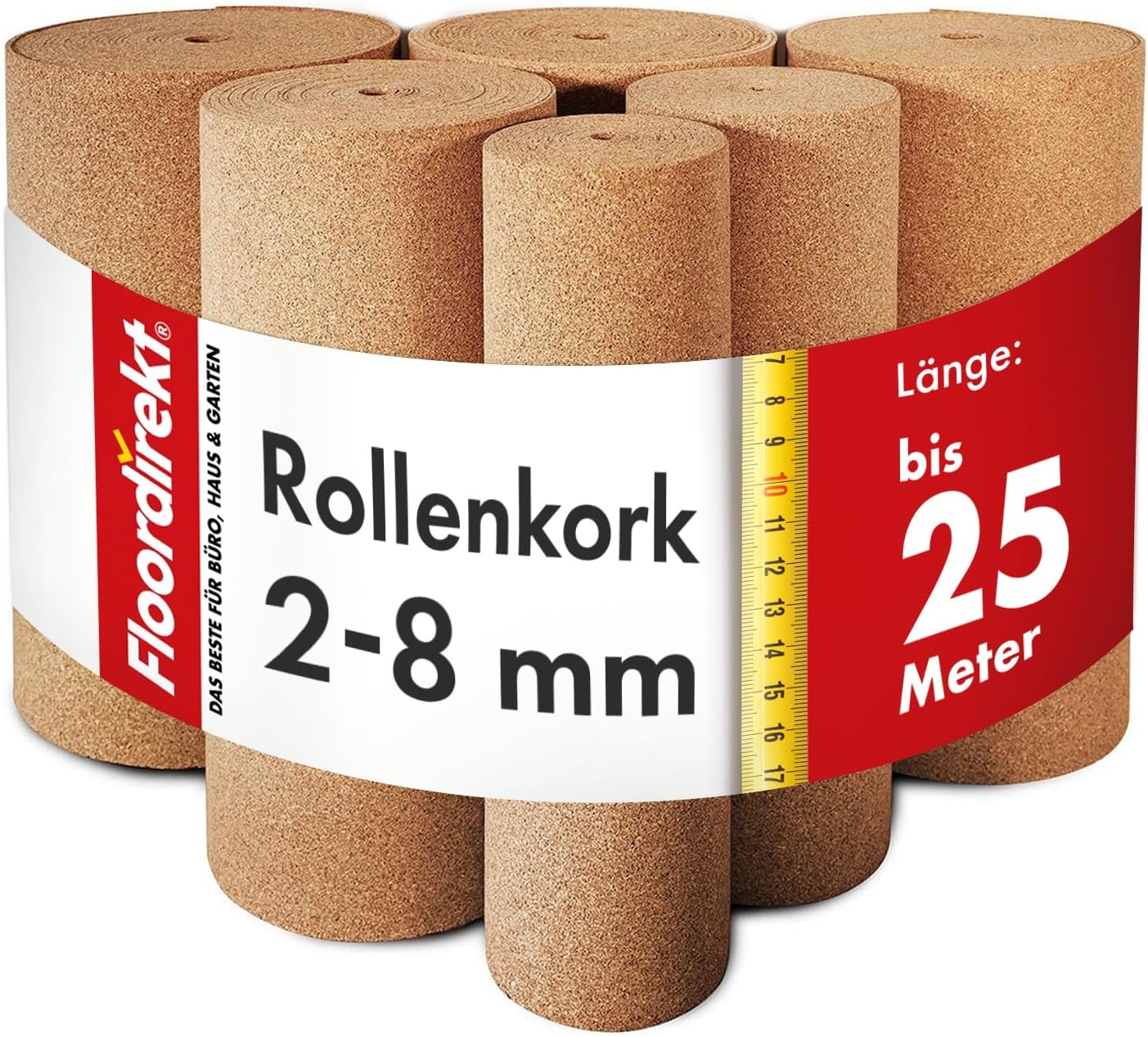Roll corcho pared / suelo aislamiento natural 6 mm espesor 100 x 300 cm