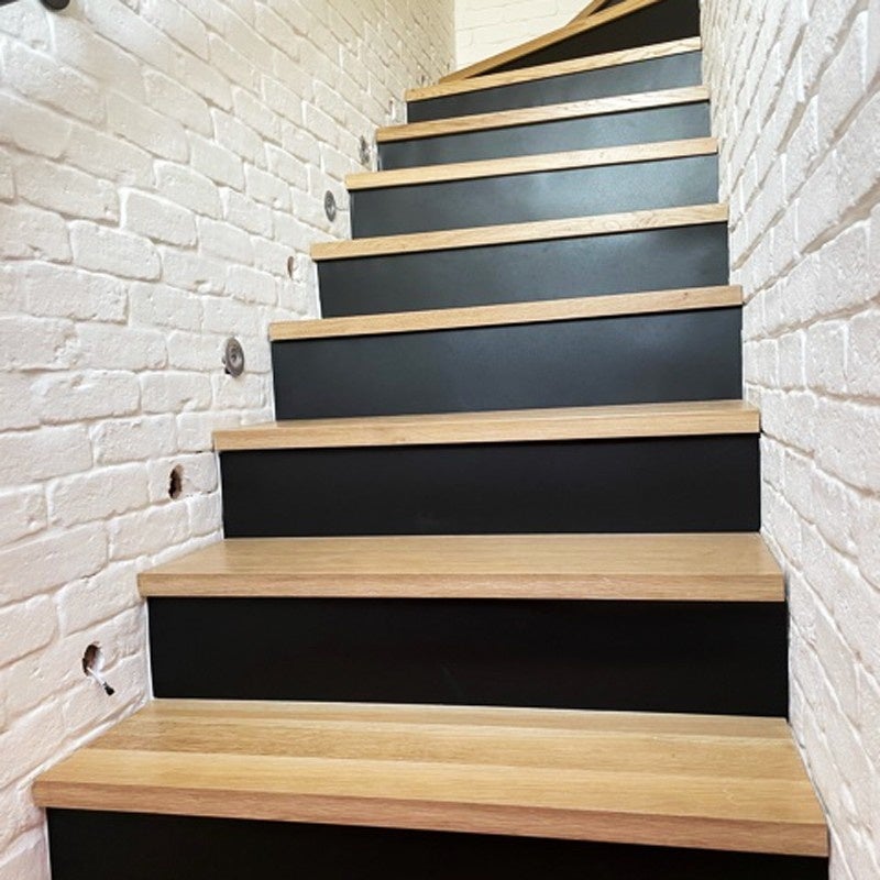 Contremarches adhésives PVC pour escalier - noir - Lot de 5 (15x100 cm) - 4