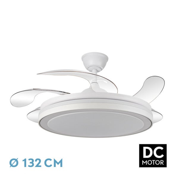 ESPARTA Ventilatore Soffitto Con Luce LED | Pale Retrattili | Telecomando | Bianco - Foto 5