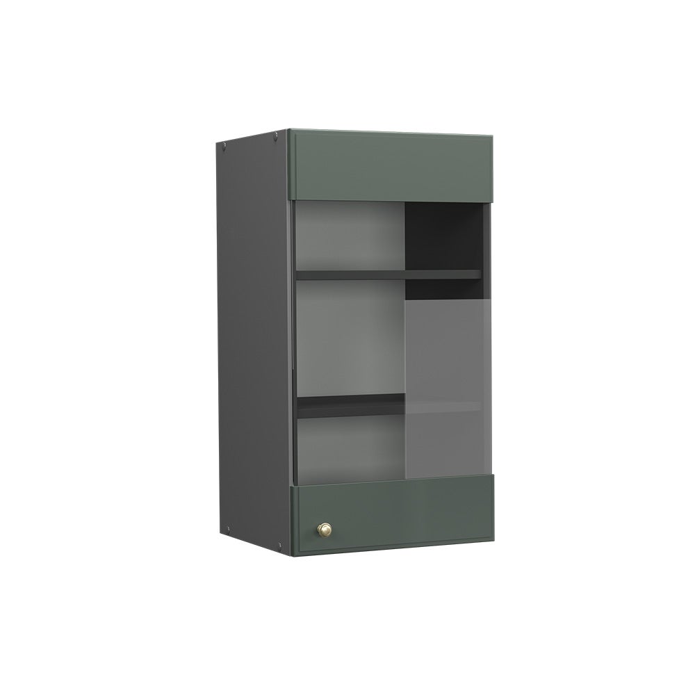 Vicco Szklana szafka kuchenna Fame-Line, Green Gold Country, 40 cm