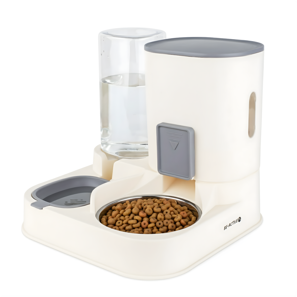 Automatyczny dozownik karmy i wody 2w1 dla psa i kota, poidło grawitacyjne Be-Active.pl
