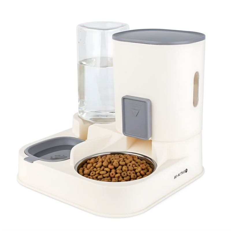 Automatyczny dozownik karmy i wody 2w1 dla psa i kota, poidło grawitacyjne Be-Active.pl