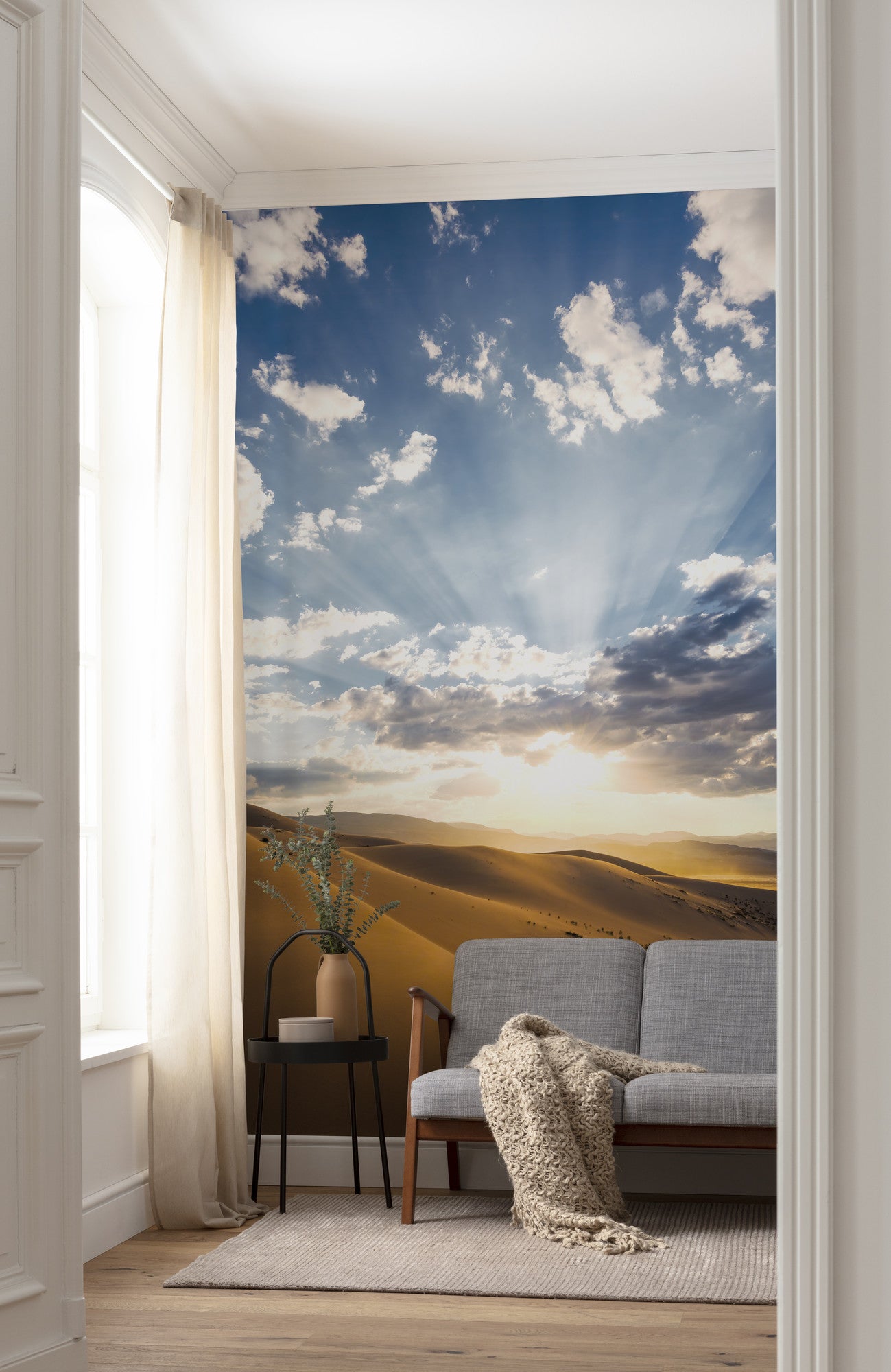 Fototapeta krajobraz pustynny piaskowymIniebieskim - 200 x 280 cm - SANDERS &amp; SANDERS