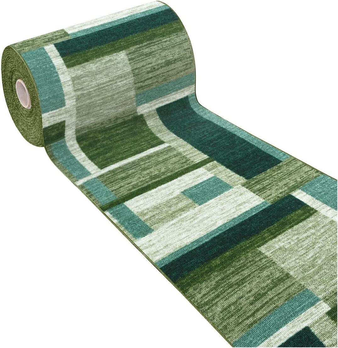 Dywan Kuchenny 57x280 cm Antypoślizgowa 100% Made in Italy Zmywalny żywe Kolory Zielony