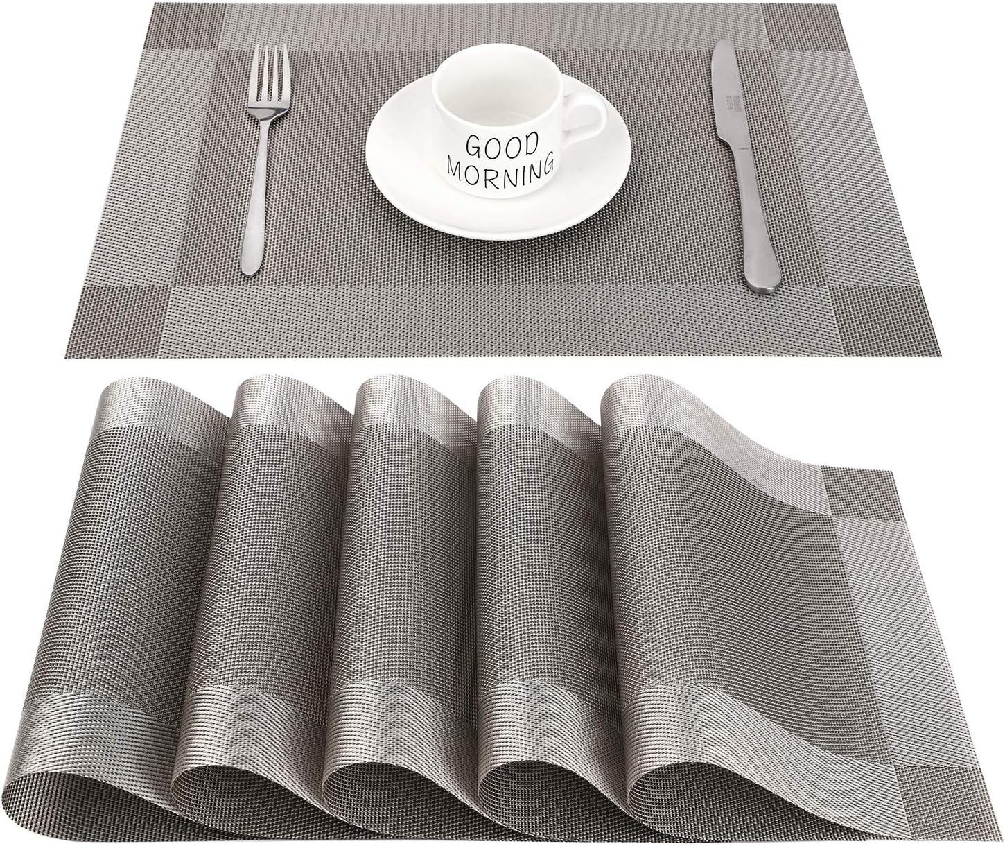 Set Di 6 Tovagliette In PVC Lavabili, Antiscivolo E Resistenti Al Calore Facili Da Pulire E Riporre Per Cucina Sala Da Pranzo Ristorante 30 X 45 Cm Verde 93092327 Set Di 6 Tovagliette In PVC Lavabili, Antiscivolo E Resistenti Al Calore Facili Da Pulire E Riporre Per Cucina Sala Da Pranzo Ristorante 30 X 45 Cm Verde 93092327