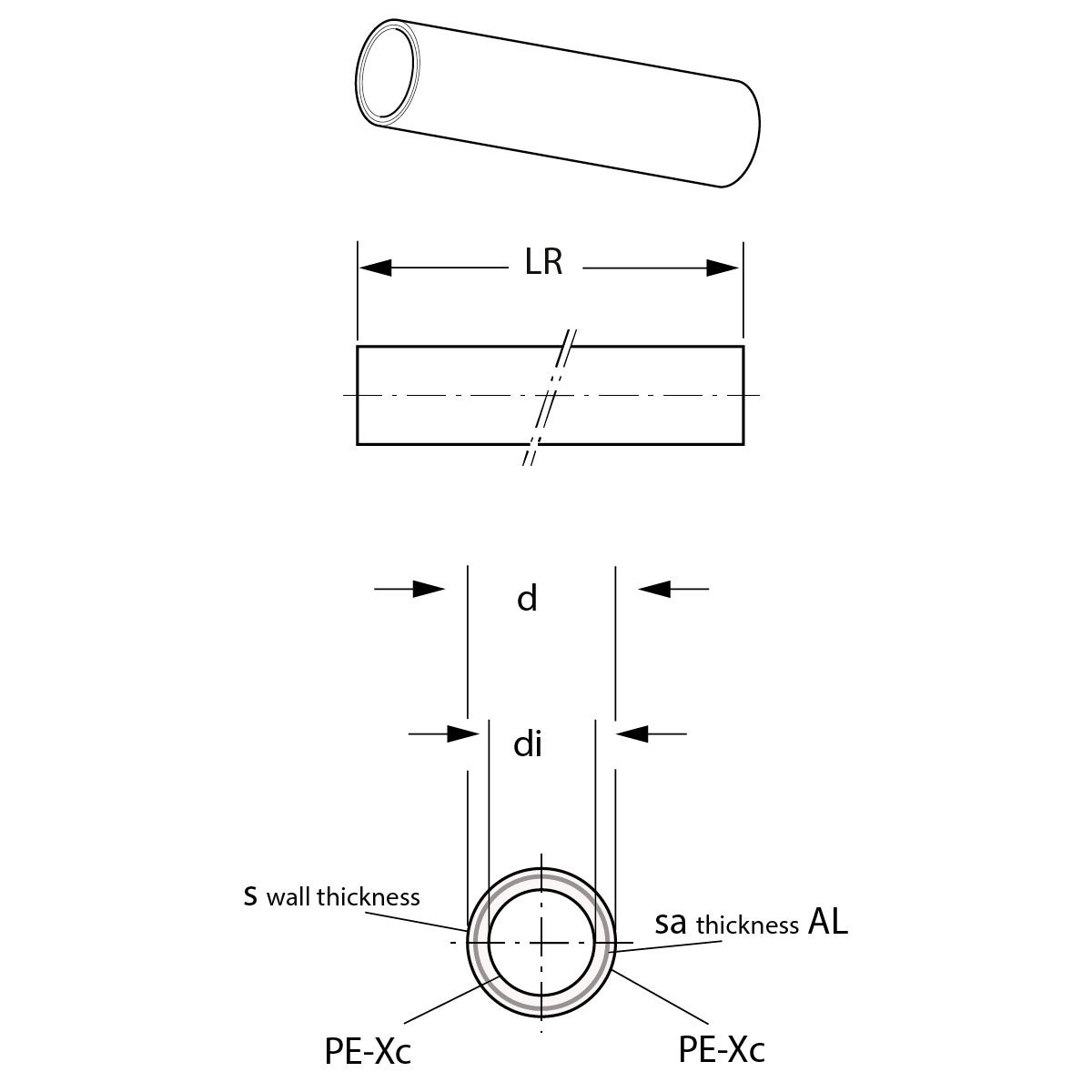 3,0ml Barre multicouche 16bar-95°-Alu 0,4mm-Ø16x2.0 - 2