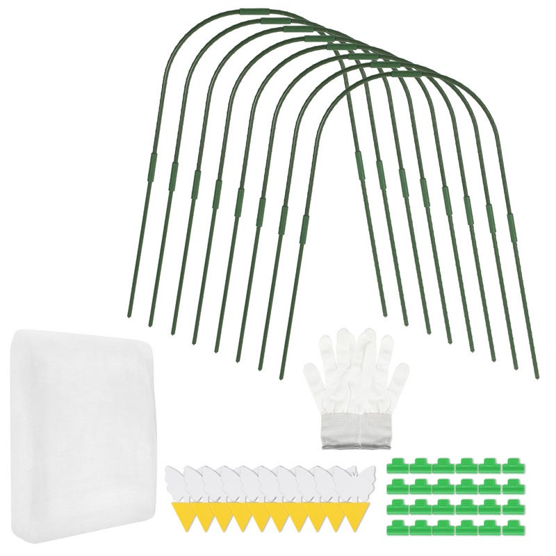 Copertura Protettiva Per Piante Pop-Up, 120x120x110 Cm, Con Cerniera E 4 Pali