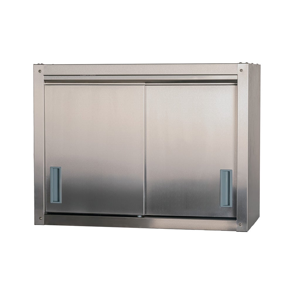 Cleiton® armario de acero inoxidable de pared con puertas correderas 1400x400x600 mm desmontable | mueble para colgar pared | armario colgante cocina