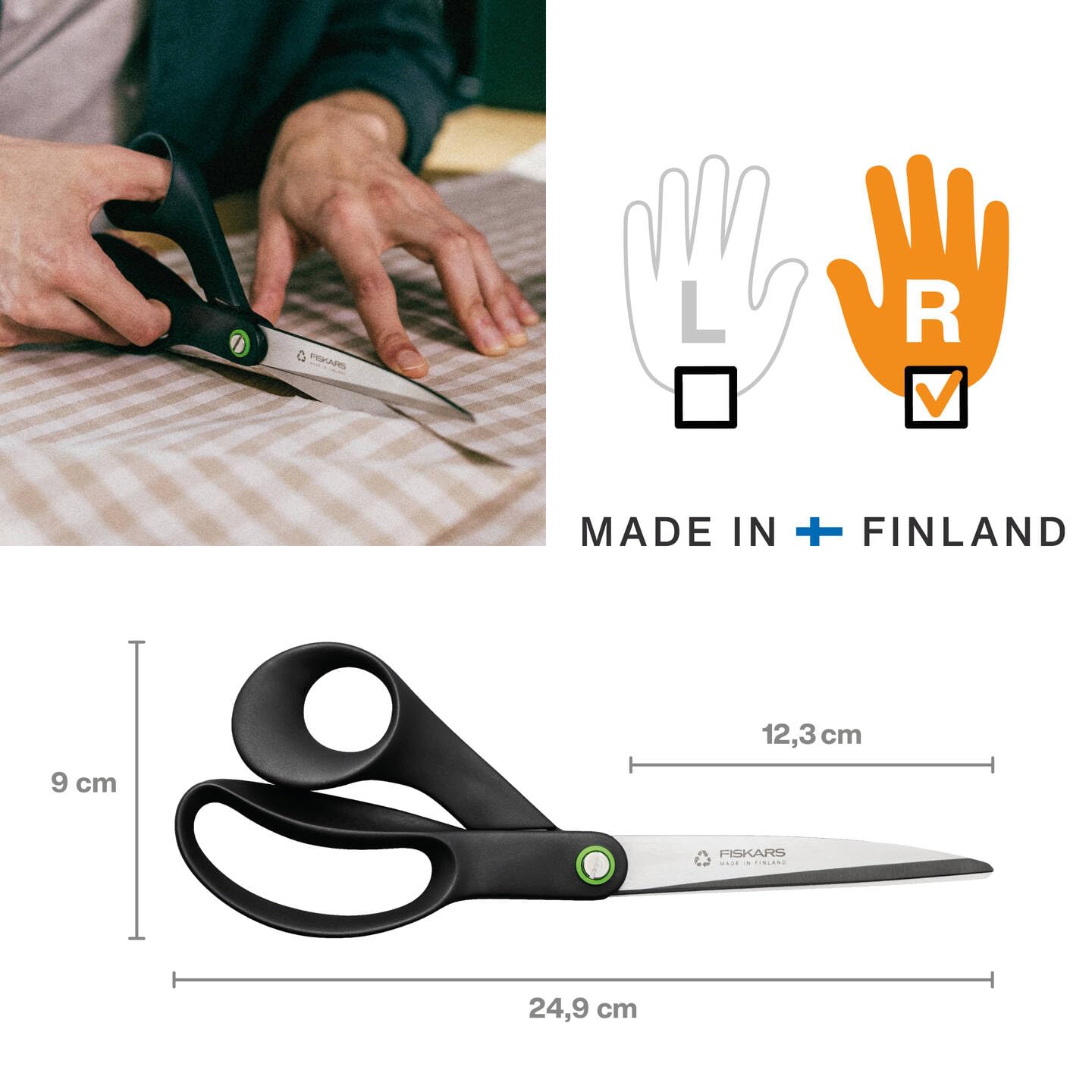 FISKARS 1074546 Forbici universali, 11,4 cm - 4