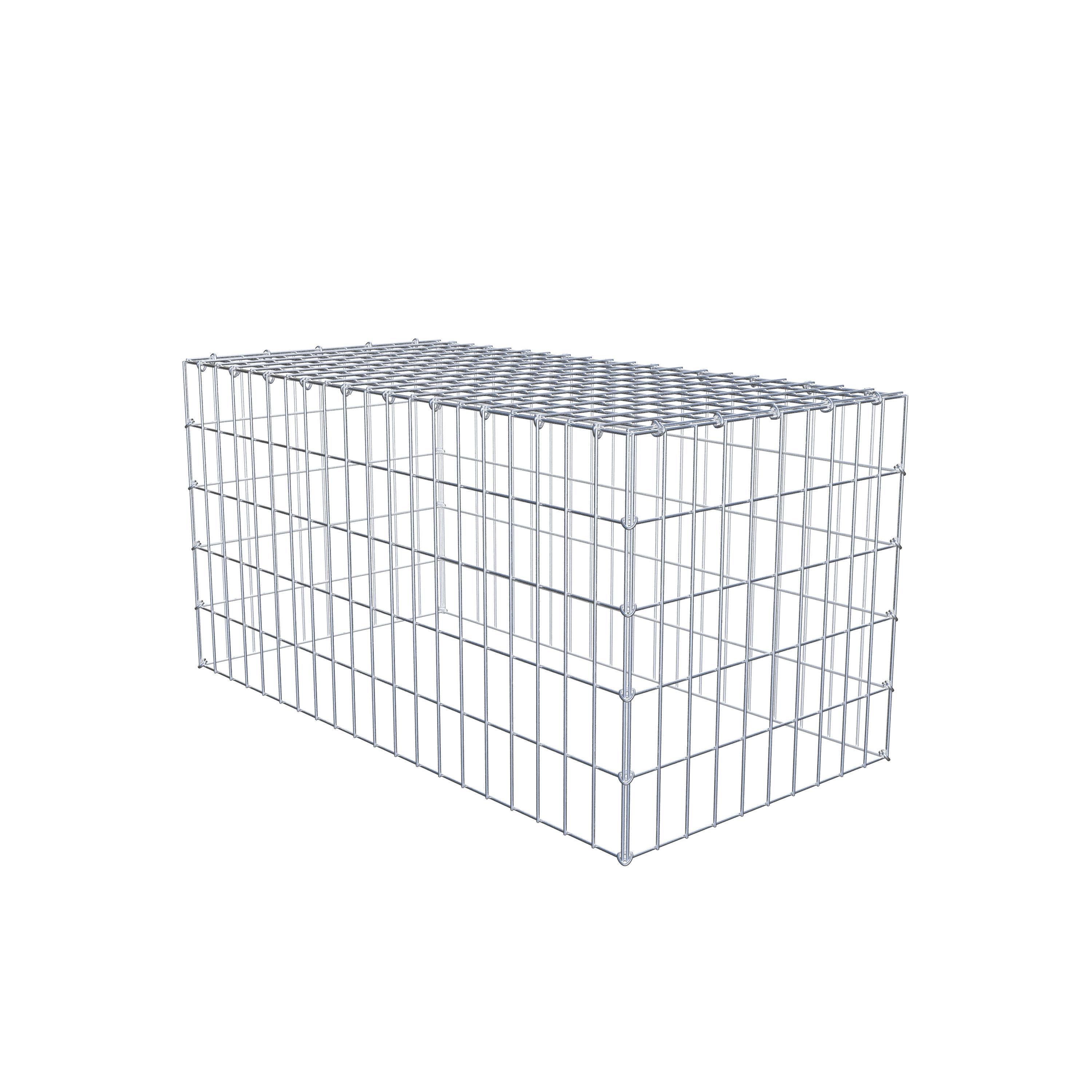 Gavión para apilar en acero galvanizado 100x50x50cm (LxAxP), malla 5 x 10cm, Anillo en C, sin rejilla inferior - 7