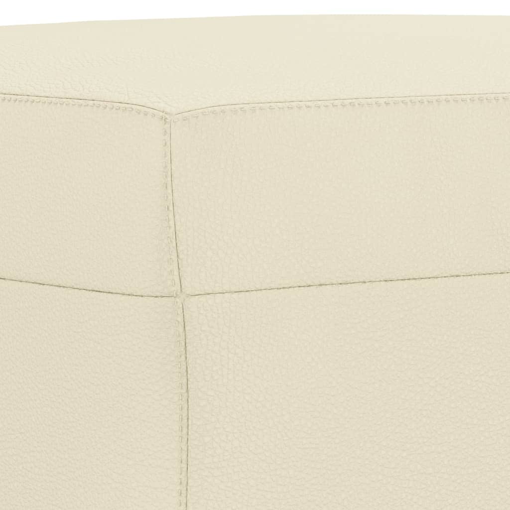 Set di Divani 3 pz con Cuscini Crema in Similpelle vidaXL - 7