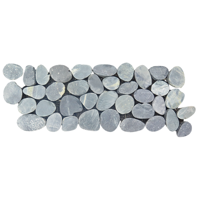 Frise galet scie Rivière Darkgreen - 30 x 10 x 1 cm - Pack de 10 frises - C-NEGOCE