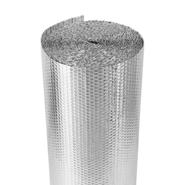 Pellicola protettiva Pellicola isolante - Isolante termico a bolle per radiatore, pavimento, tetto, parete 1x20m Argento