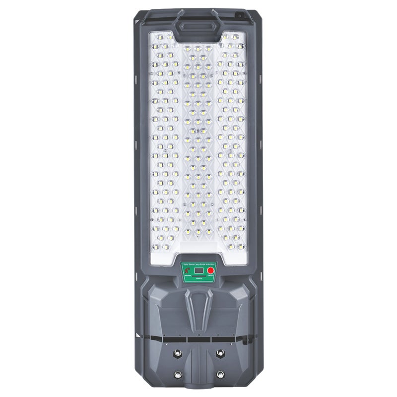 Lampa LED solarna uliczna Lix 300W 69cm IP65 6000K zimna biel PIR pilot ściemnianie szara MasterLED