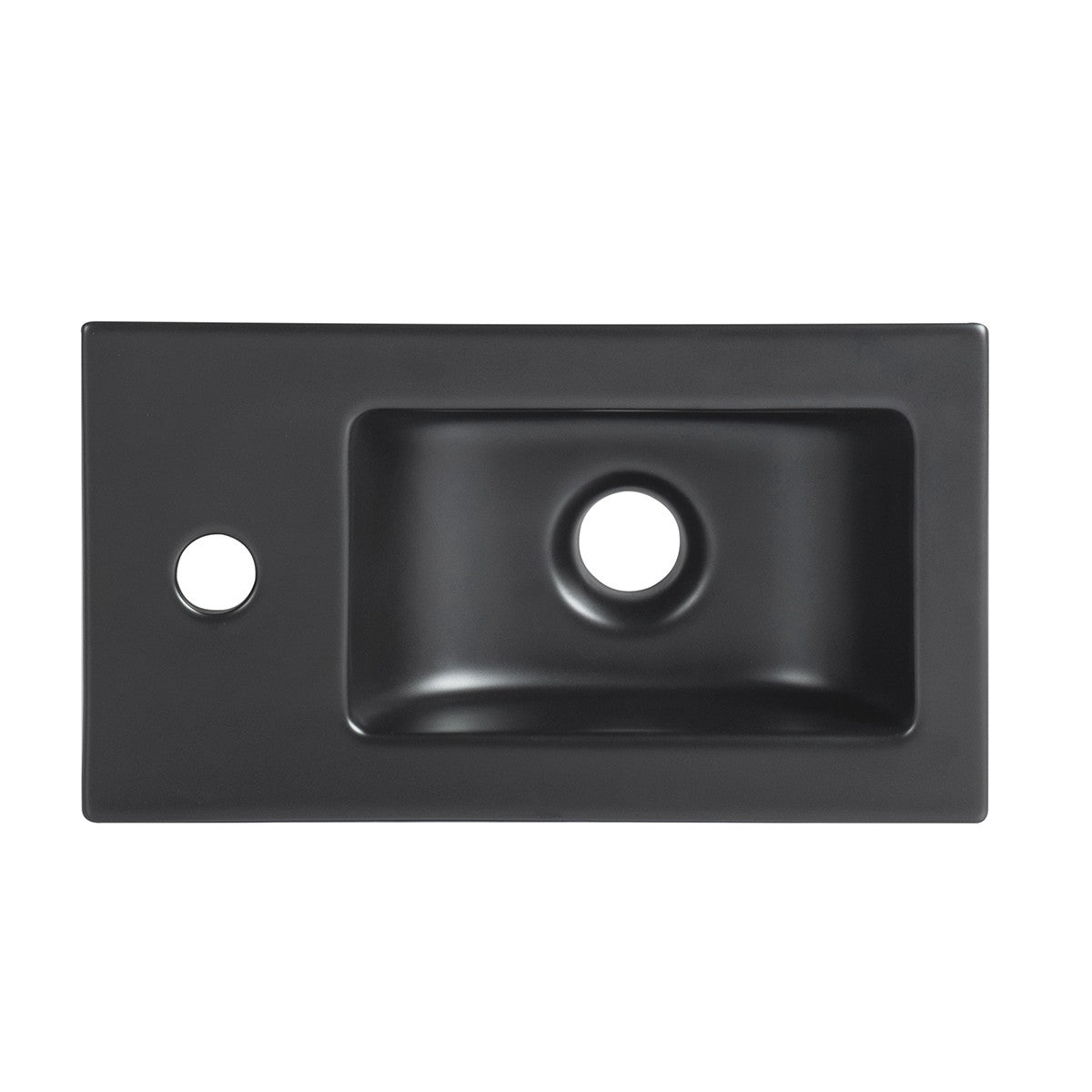 Lave-main Prémonté Bois 40Cm + Vasque céramique Noire BILY - 7