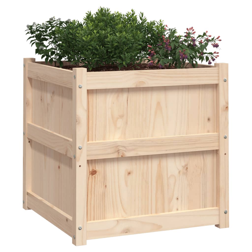 Jardinière - Bac à fleurs - Pot de fleurs 60x60x60 cm bois de pin massif n240l - 4
