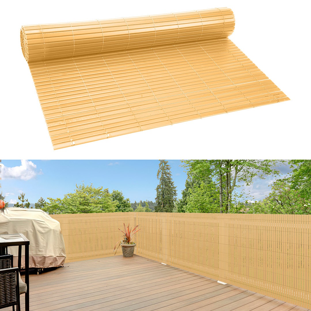 Osłona PVC 90x500 cm, odporna na pogodę, bambus