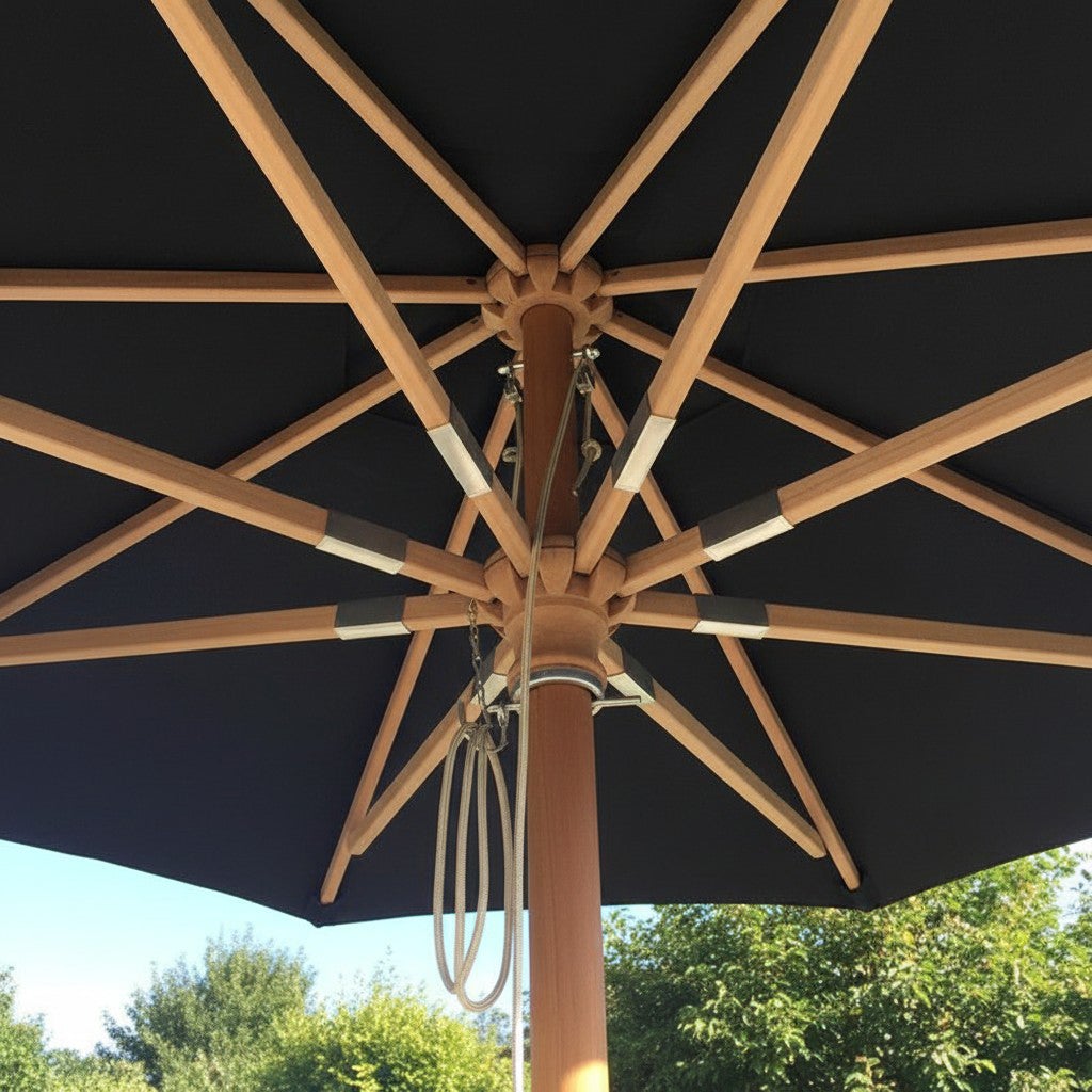 Parasol droit noir 3x3 m Pegasia - 3