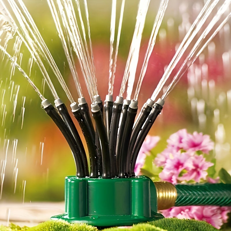 Arroseur de jardin automatique multi-têtes à 360 degrés, système d'arrosage de jardin de pelouse, outil d'irrigation de jardin, 9CM*10CM, vert - 7