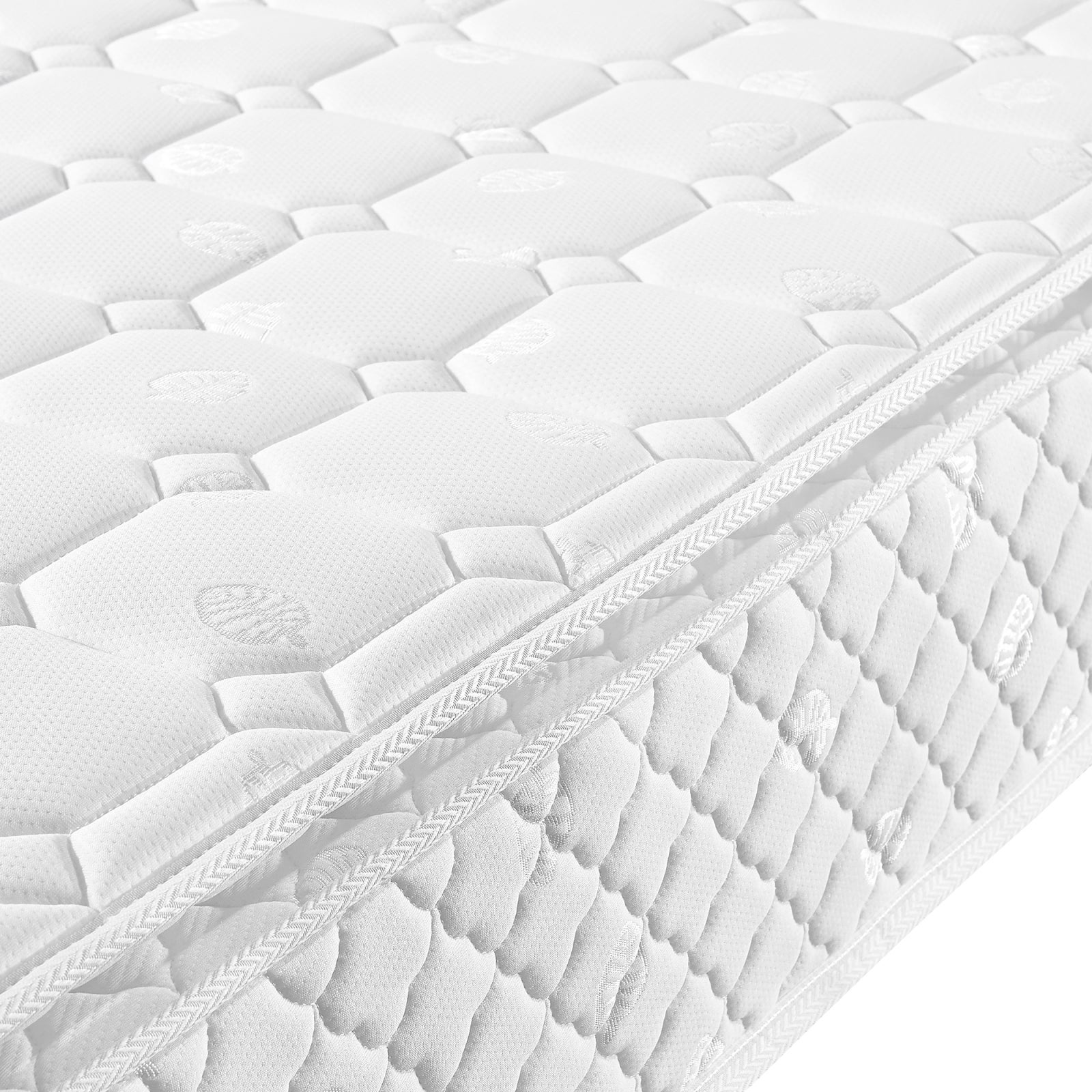 Matelas 160 x 200 cm, hauteur 25 cm, à ressorts ensachés 7 zones, avec tissu doux, Mousse mémoire, dureté H3, respirant - 12