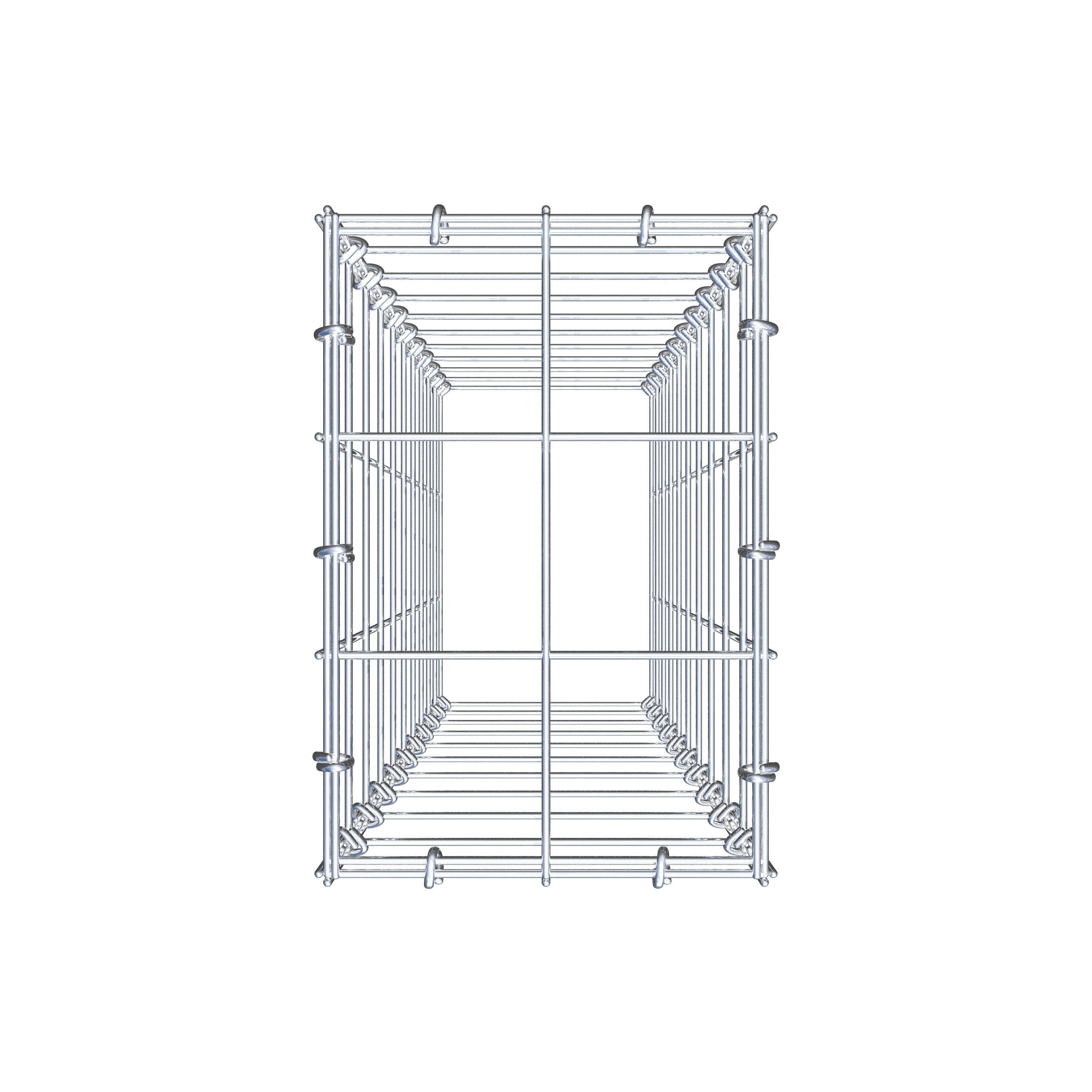 Gavión para apilar en acero galvanizado 100x20x30cm (LxAxP), malla 10 x 10cm, Anillo en C, sin rejilla inferior - 5