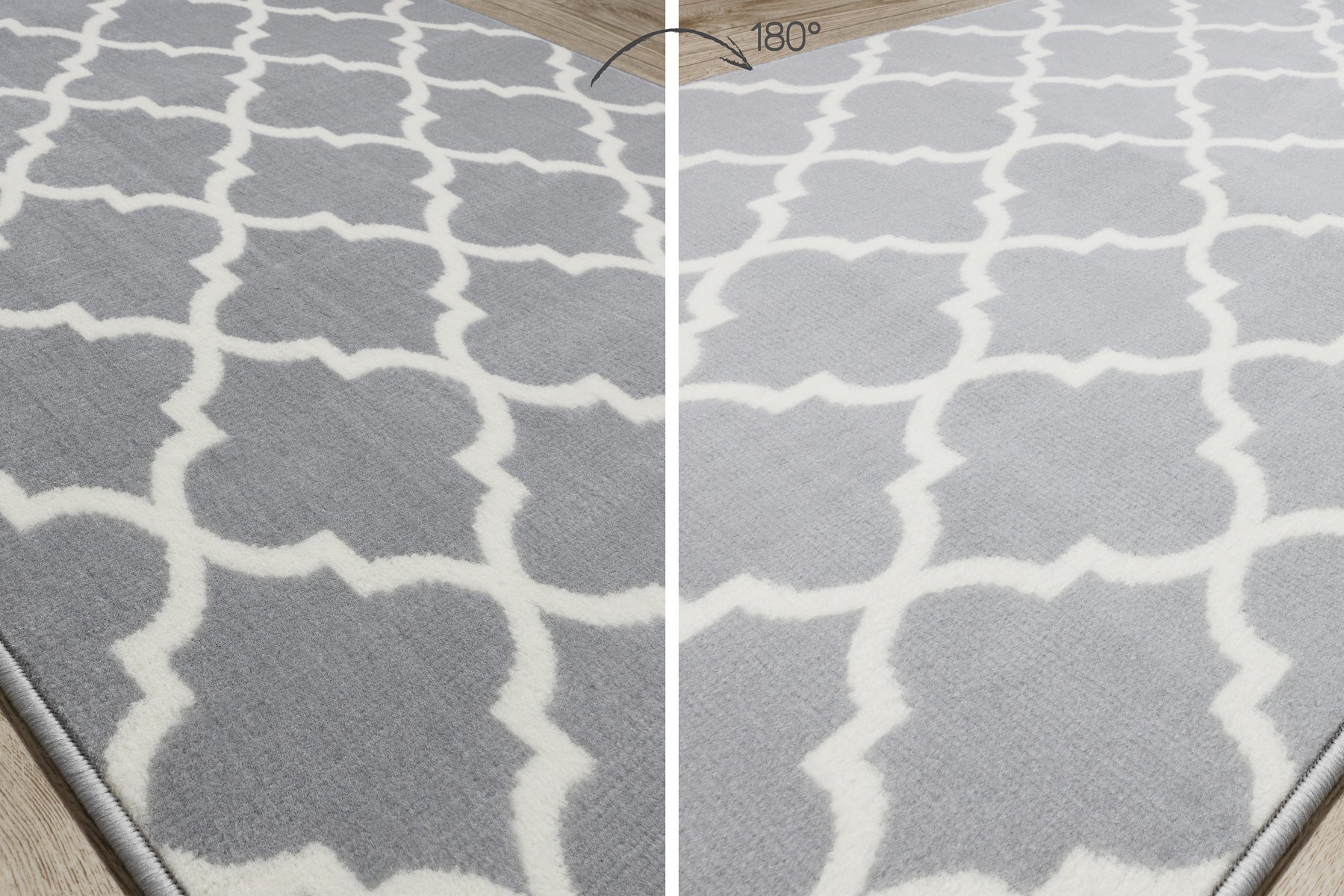 CHODNIK BCF MORAD Trelis koniczyna marokańska szary / krem 120 cm 120x920 cm - 3