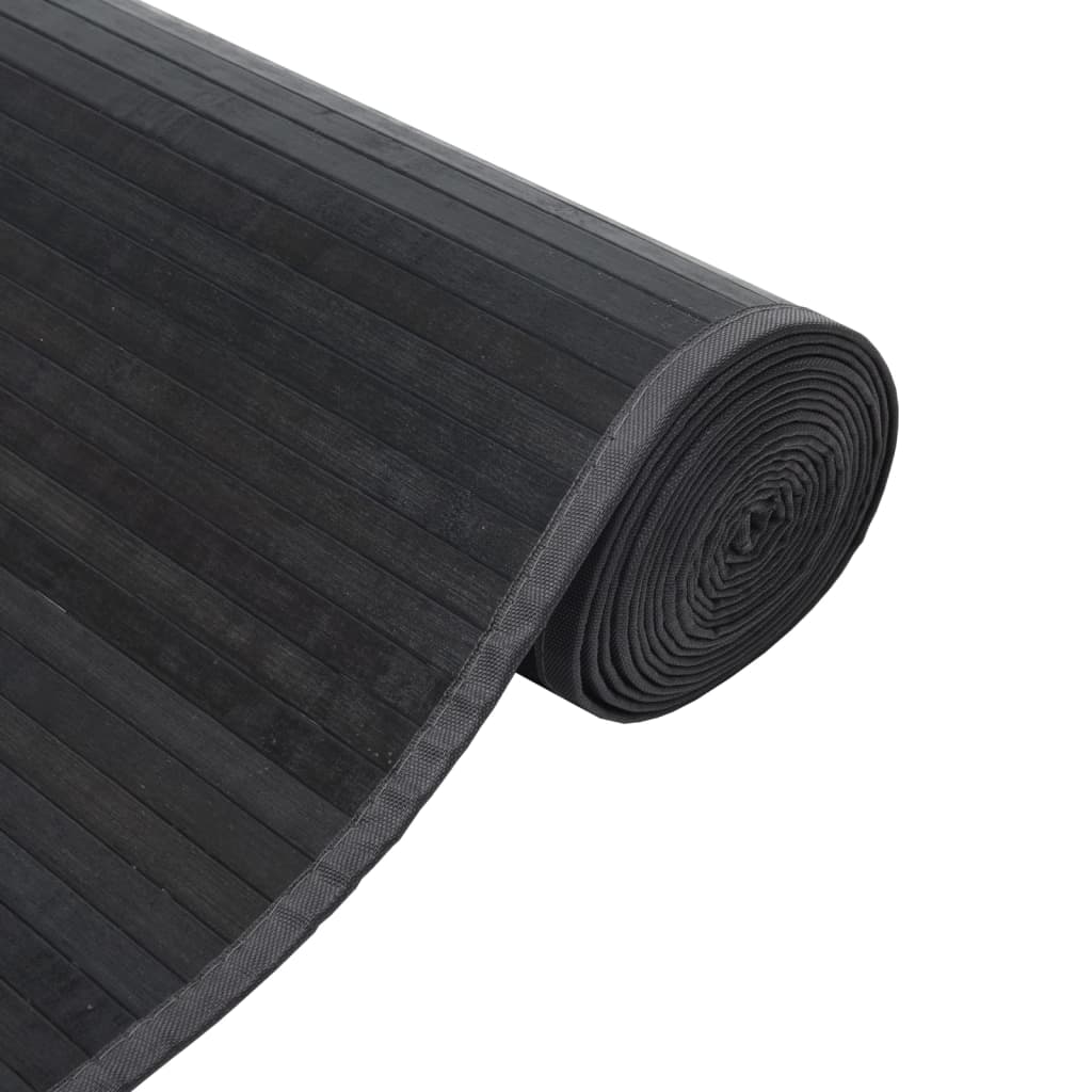 Tapis rectangulaire gris 60x500 bambou - 4