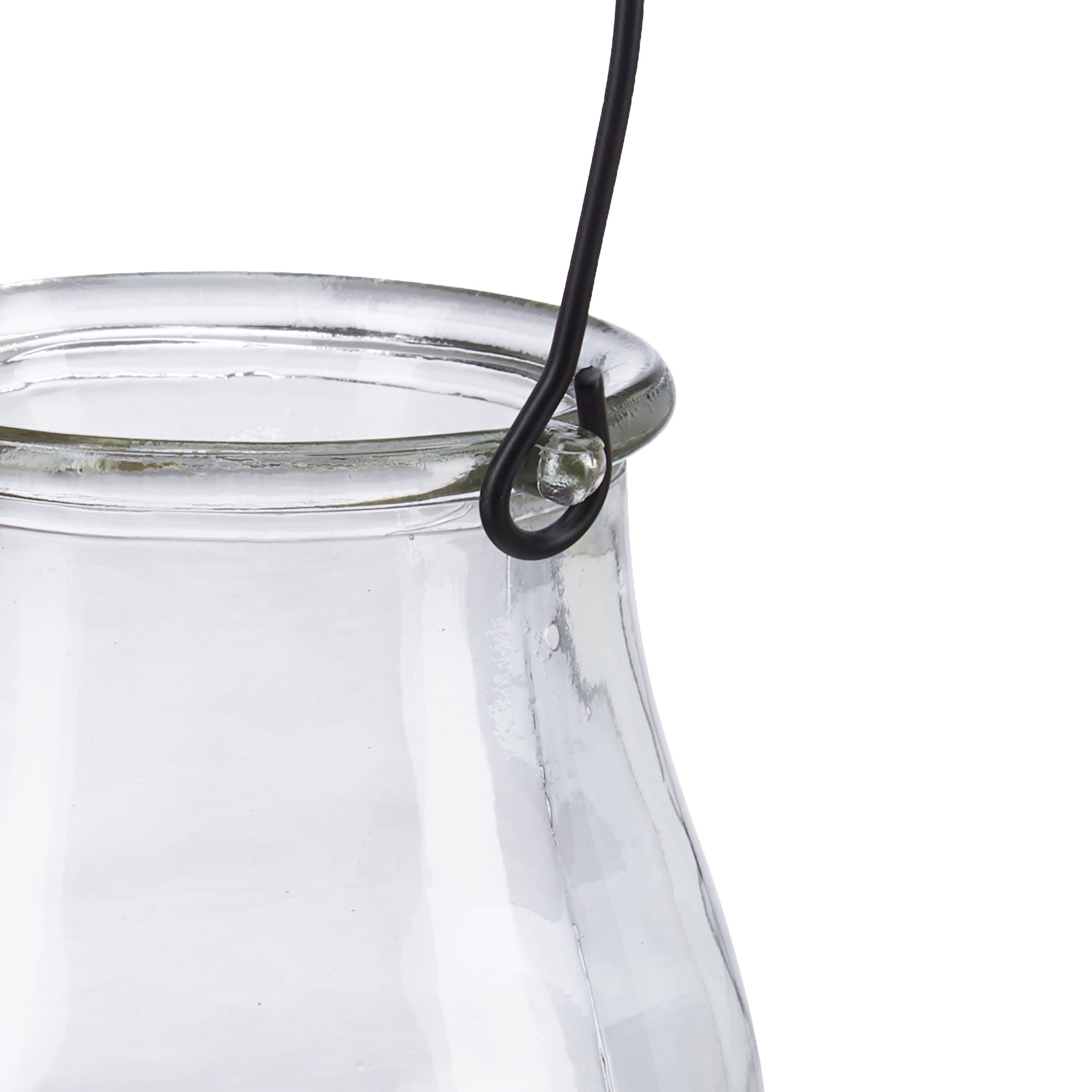 Set da 96 Vasetti Portacandele in Vetro, Vasi Rotondi con Manici, Interni ed Esterni, H: 10 cm, Trasparente - 6