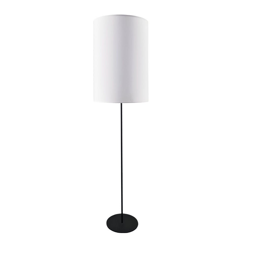 Lampa podłogowa stojąca Lamego biało-czarna 1xE27x20W wym: 170 x 35 x 35 cm tkanina Shilo