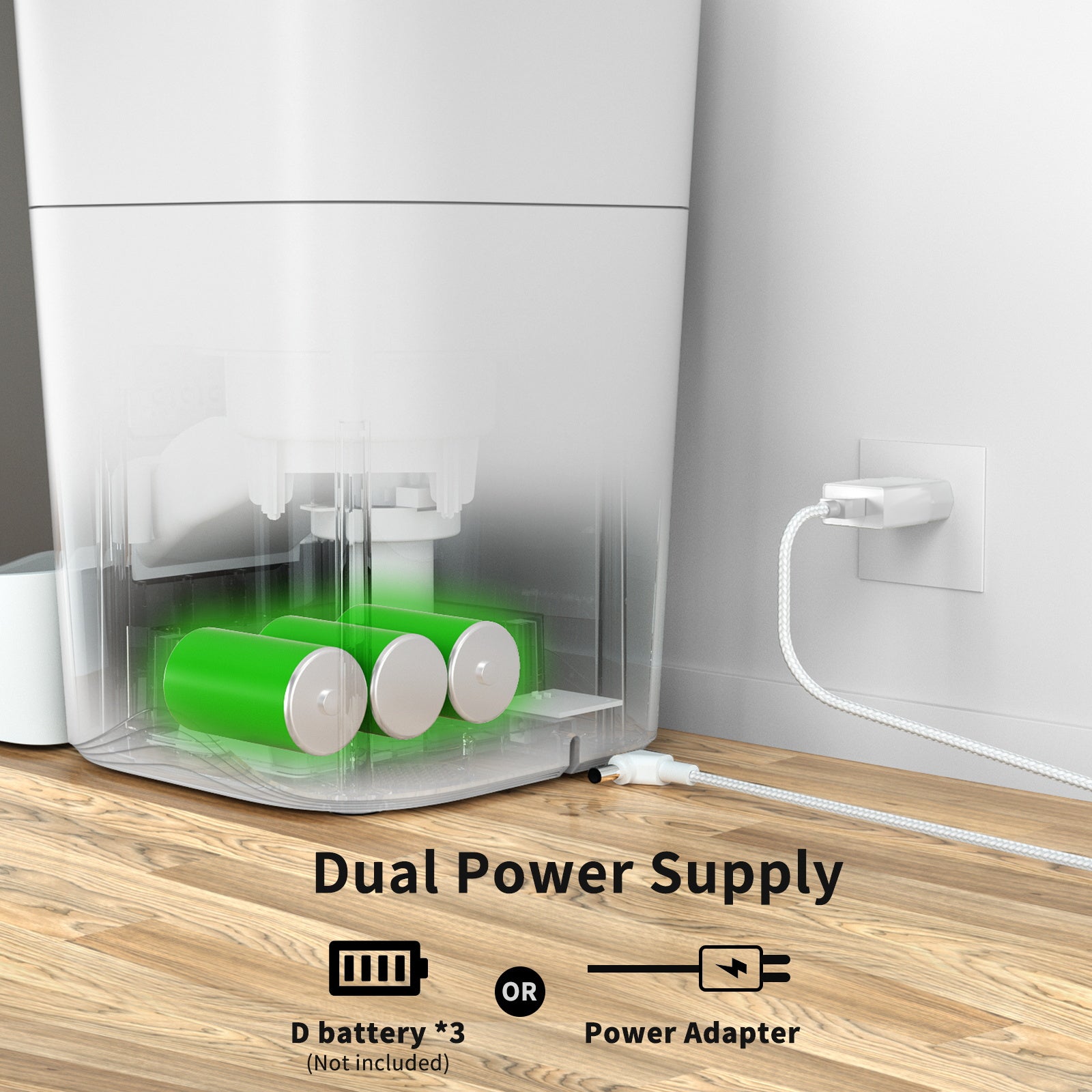 Balimo WIFI Distributeur de Croquettes 3L pour Chats/Chiens Télécommande Téléphone portable LCD,Adaptateur Secteur/Batterie,Fonction d'enregistrement - 6