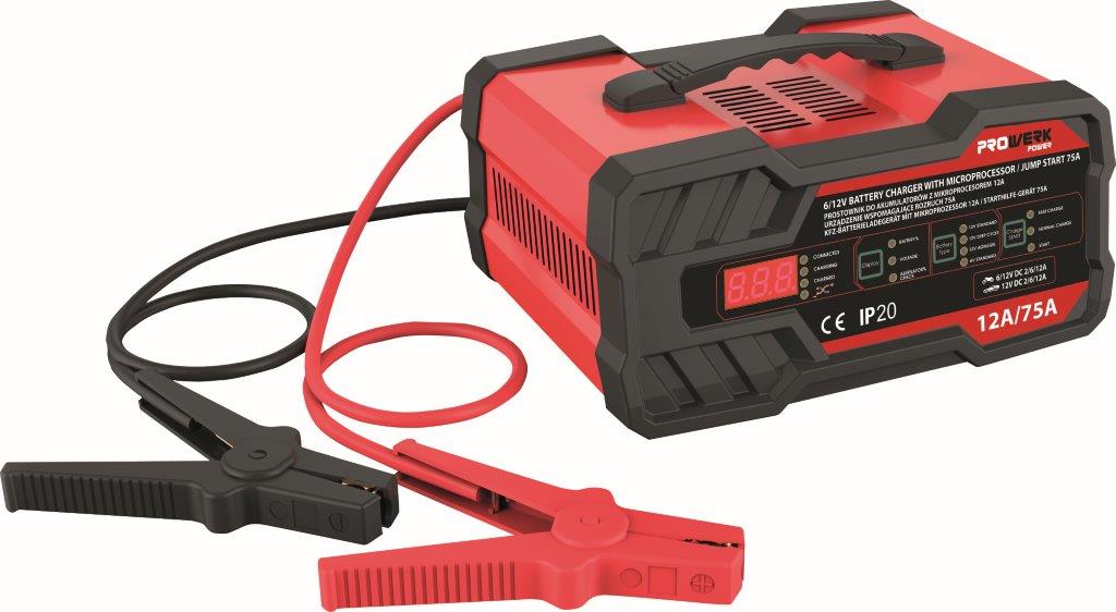 PROSTOWNIK AKUMULATORÓW Z ROZRUCHEM 75A 6V 12V 12A