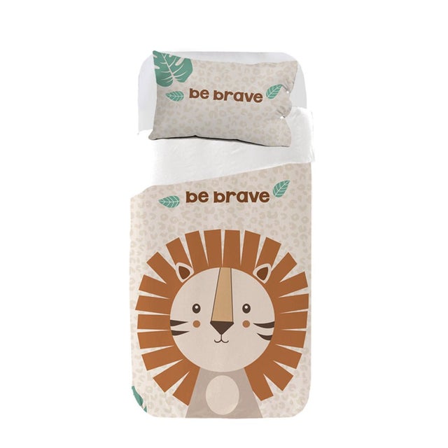 Set de Housse de couette Lion 2 pc Beige