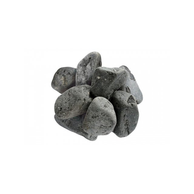 Galet noir mat 30/60 mm - Filet 20 kg - Gris anthracite