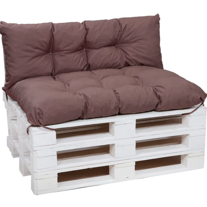 Poduszka ogrodowa na paletę 120x50x40cm poduszka na meble ogrodowe brązowa, poduszka na balkon taras, poducha ogrodowa na meble z palet