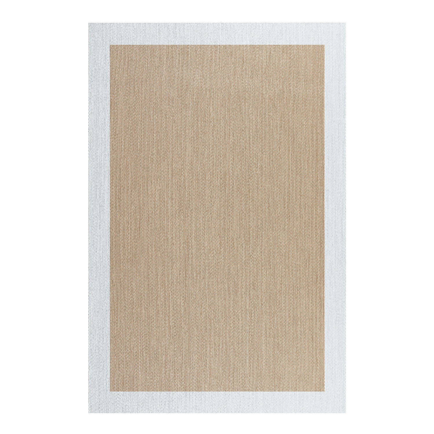 Dywan winylowy Premium, dywan PVC antypoślizgowy, do użytku wewnętrznego i zewnętrznego, Piaskowy-Biały. 140 x 200 cm