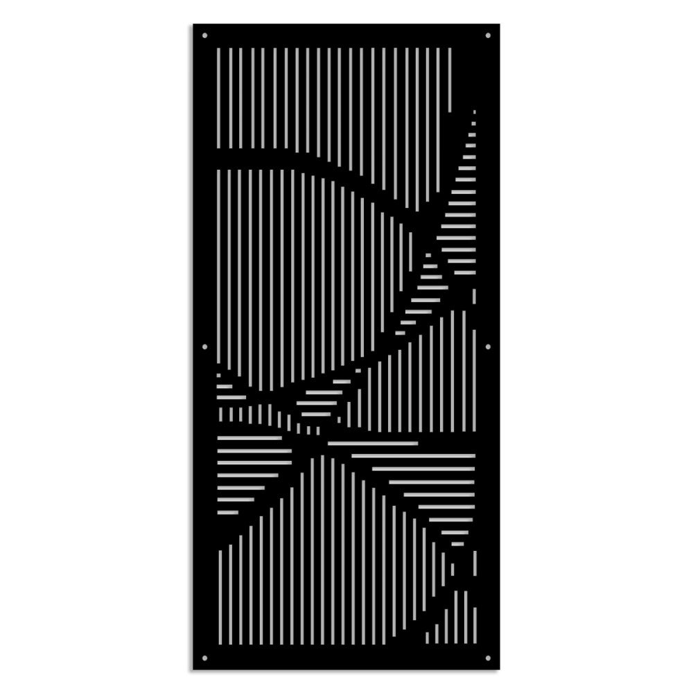 TRASA - Panel perforowany z PVC - Osłona przeciwsłoneczna - Rozmiar 73x148 cm - Grubość 1 cm - Kolor CZARNY