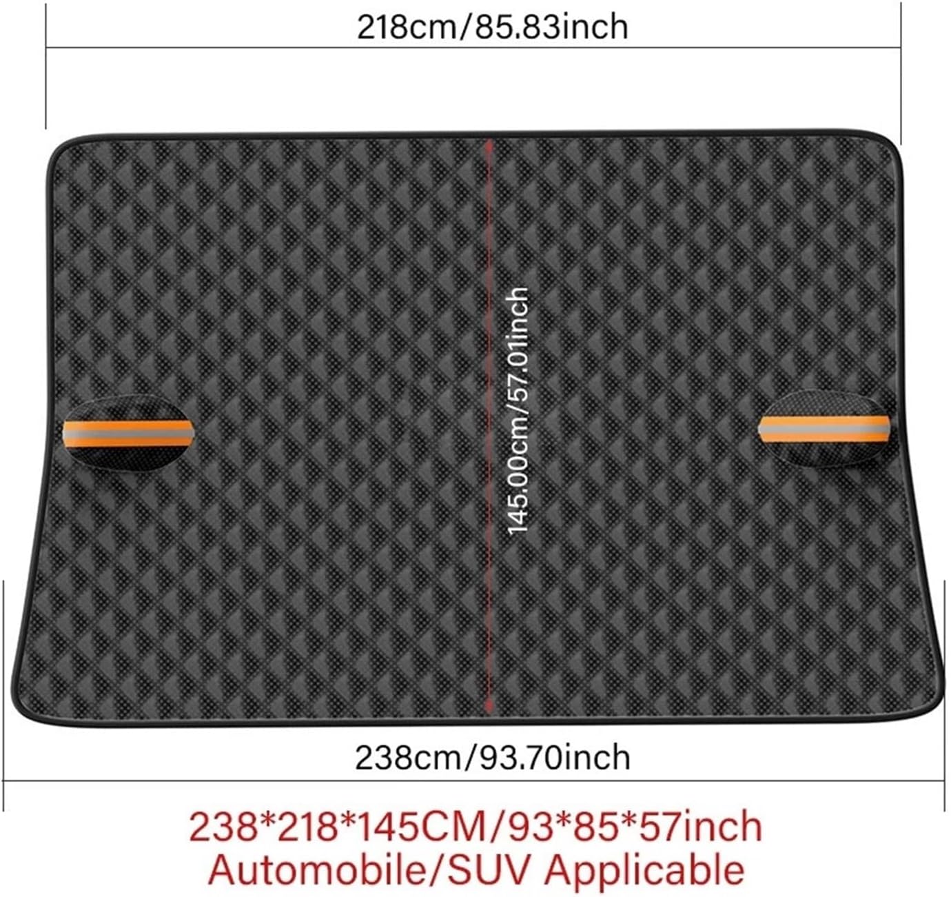 Housses de pare-brise de voiture Bouclier anti-neige Imperméable à l’eau Hiver Auvent extérieur Pare-soleil Demi-protecteur Couverture de fenêtre - 3