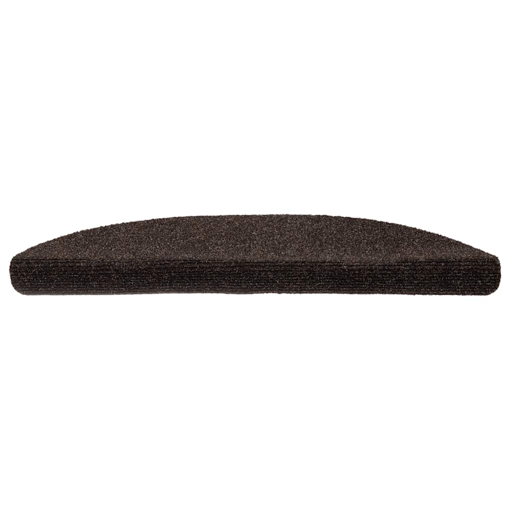 Tapis d'escalier auto-adhésifs 20 pcs | Paillasson d'escalier | Tapis de marche marron 56x17x3 cm CFW254423 - 3
