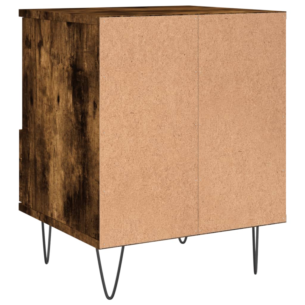 Maison Exclusive - Table de chevet chêne fumé 40x35x50 cm bois d’ingénierie - 8
