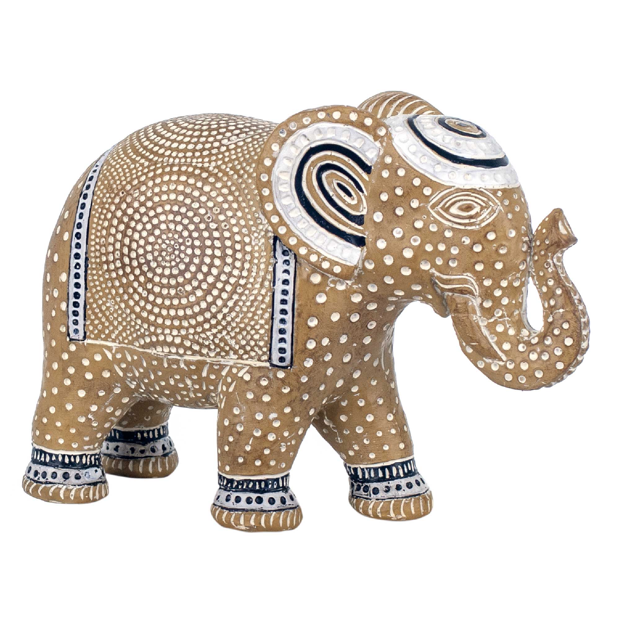 Signes grimalt by sigris - figura elefante marrón de resina | figura de elefante figuras de resina para jardin figura resina decoración 15x8x20cm