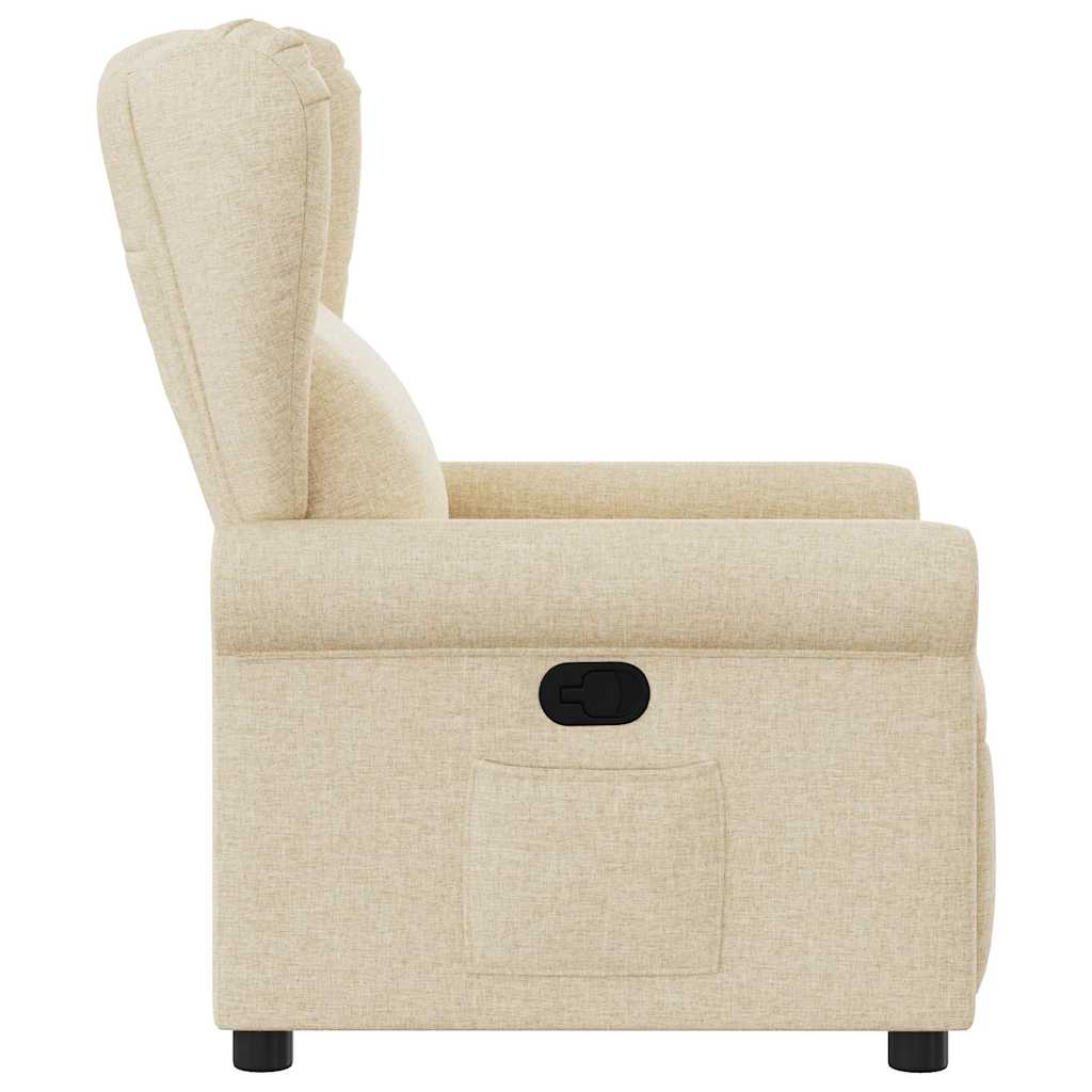 Fauteuil de télévision | Fauteuil inclinable Crème Tissu CFW945556 - 4