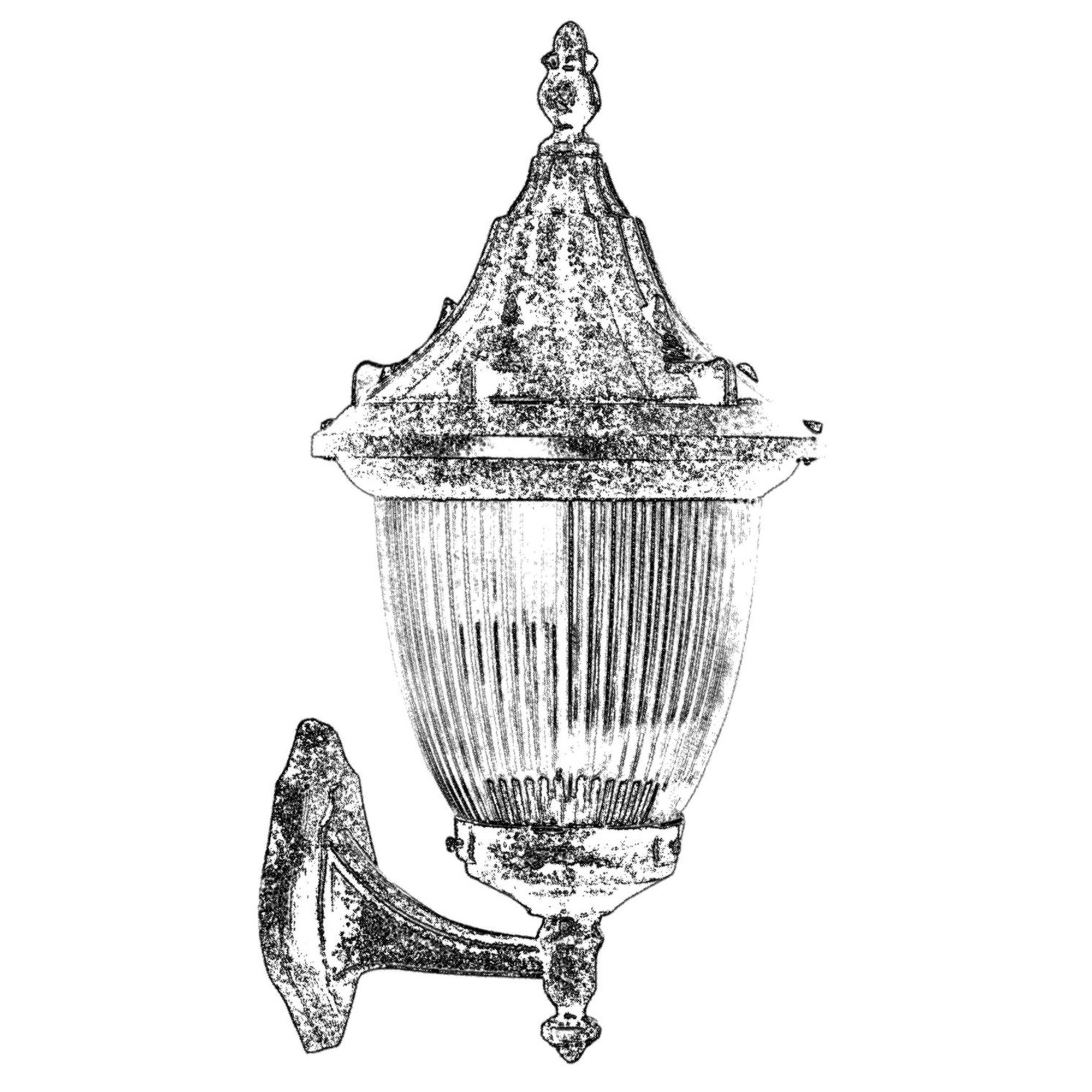 Applique da esterno, struttura in ABS, Colore marrone - 2